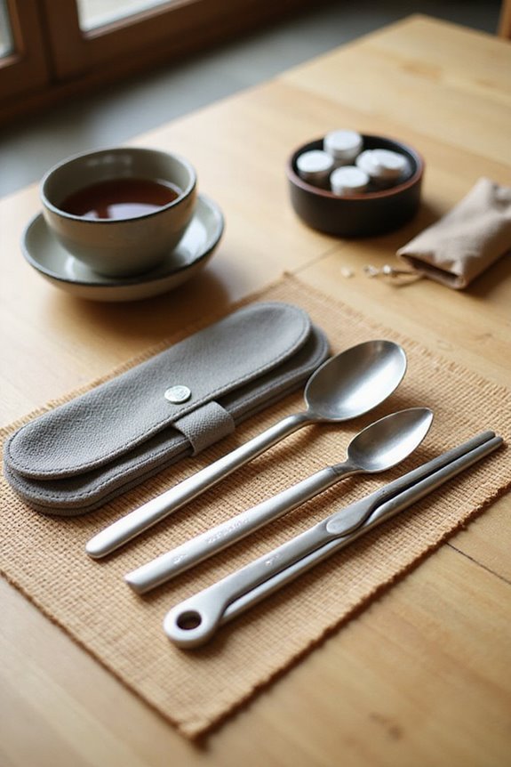assemble travel friendly utensils carefully