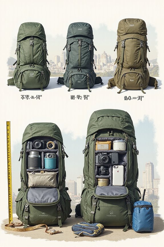 backpack size and capacity