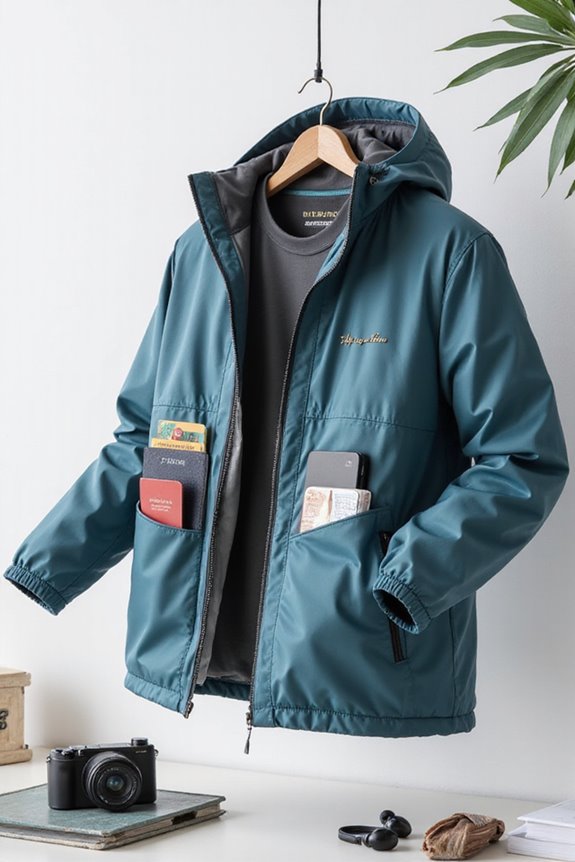 efficient travel jacket storage