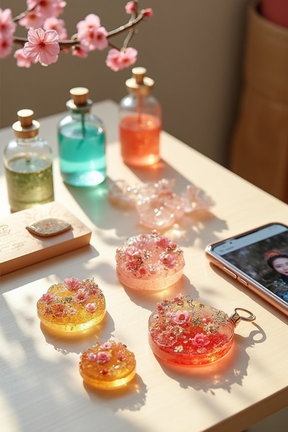 resin jewelry crafting process