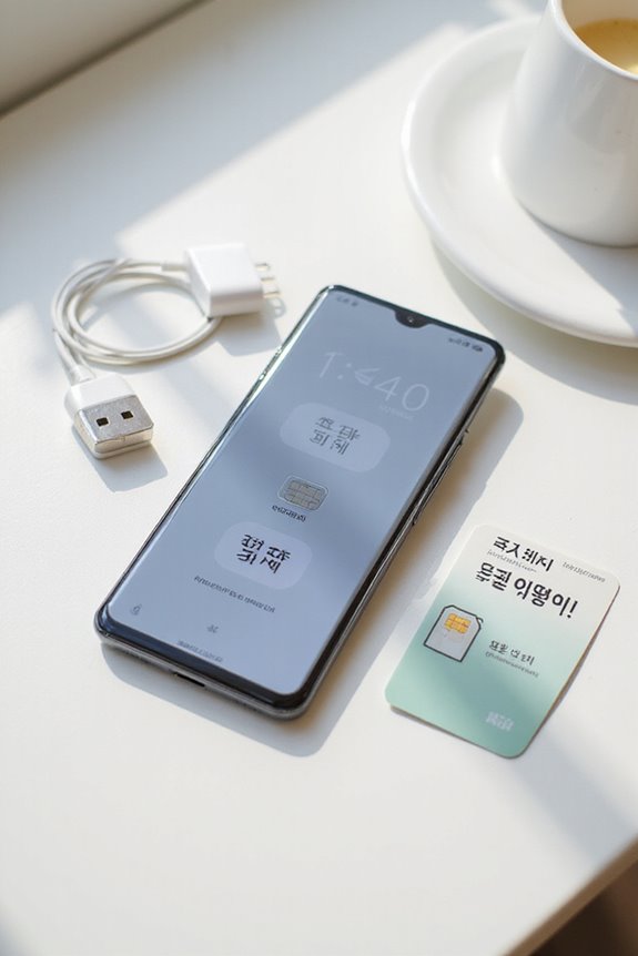setting up korean mobile