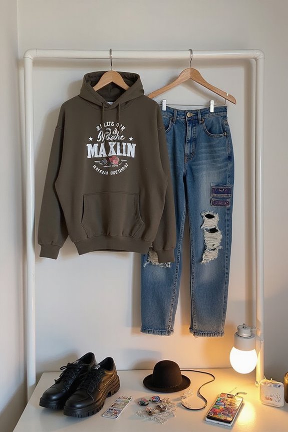 streetwear styling with layers