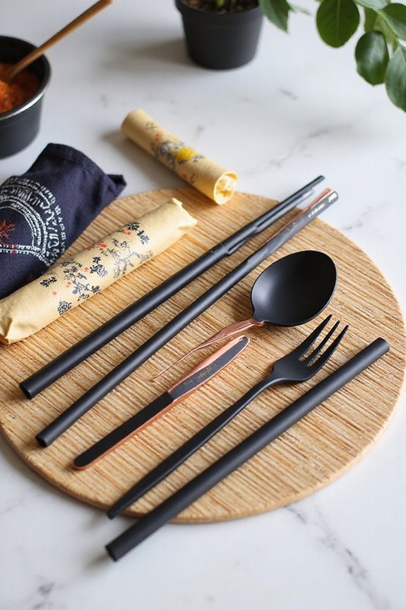 sustainable travel utensil set