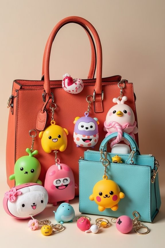trendy collectible bag charms