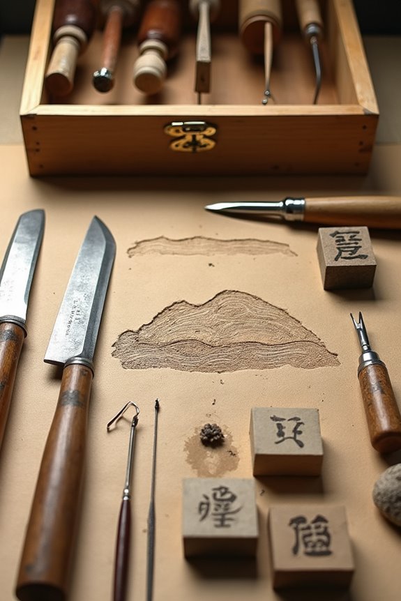 variety of carving tools